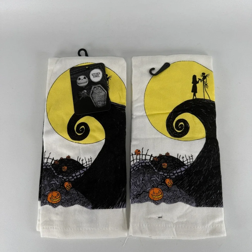 Disney Nightmare Before Christmas 30th Anniversary Kitchen Towels Set of 2